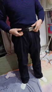 中年黑西裤皮带白袜胖熊图片